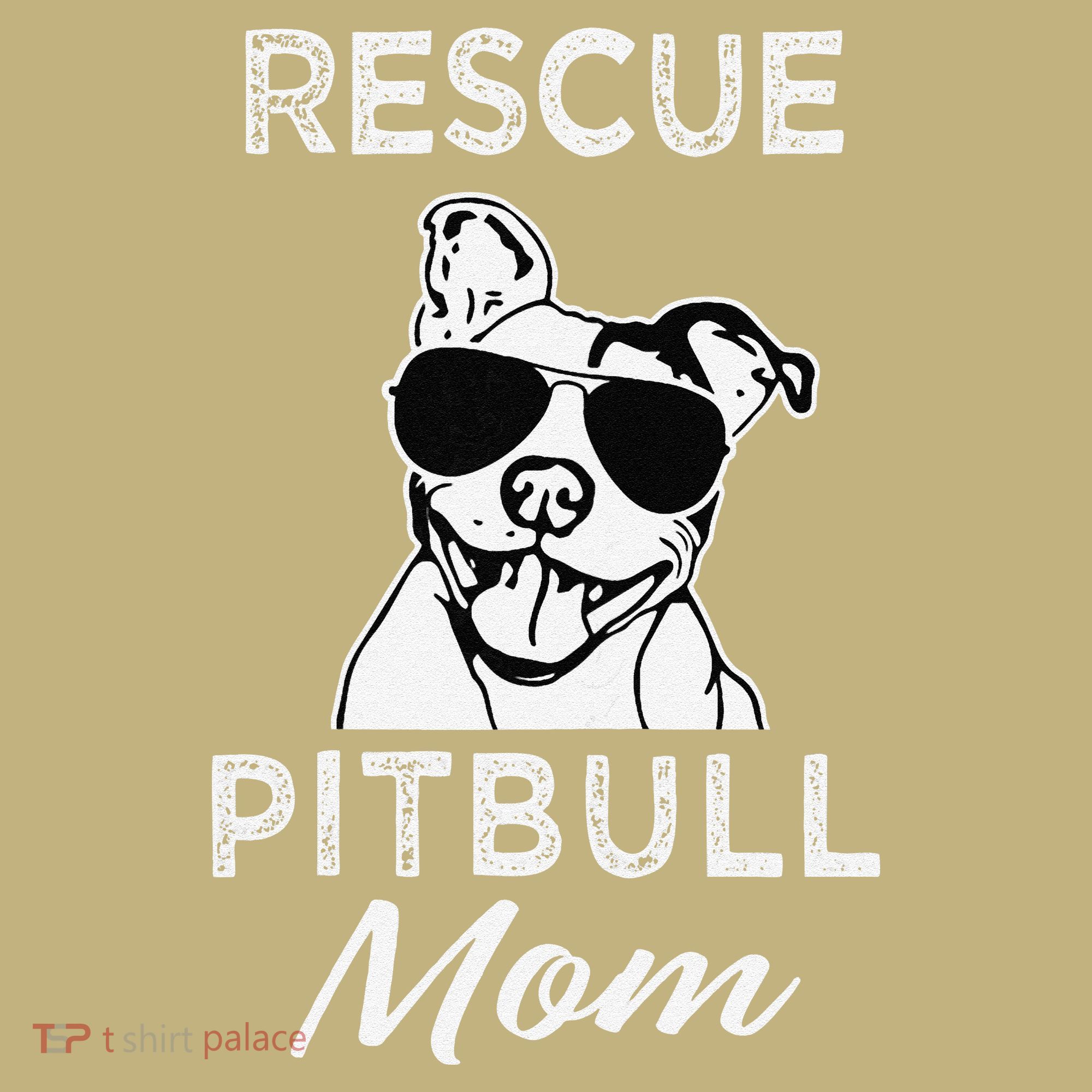 Womens Rescue Pitbull Dog Mom Funny Cute Womens Sweatshirt
