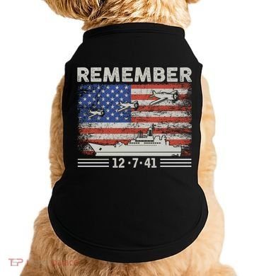 Wwii Remember Pearl Harbor Memorial Day December 7th 1941 Gift Doggie Tank