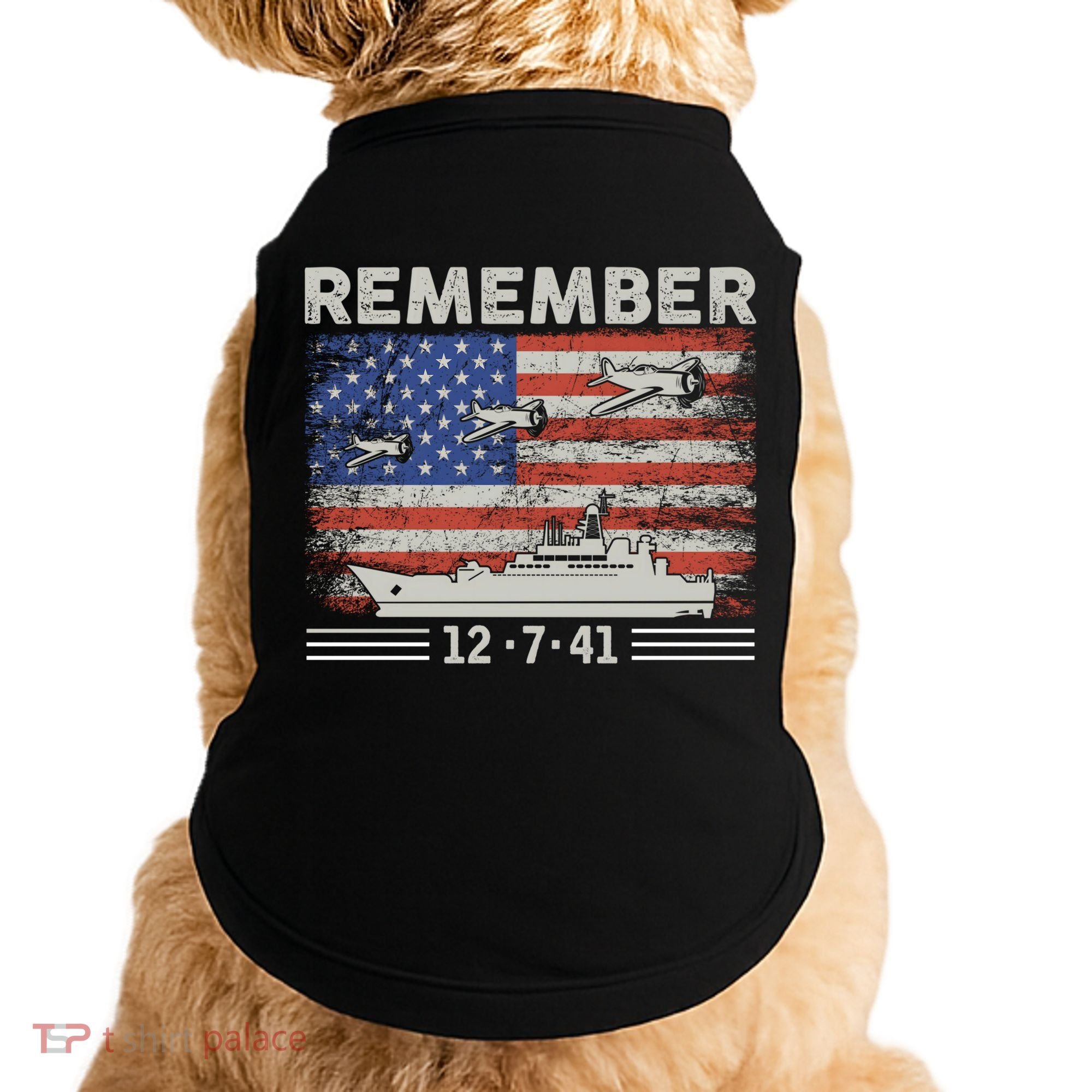 Wwii Remember Pearl Harbor Memorial Day December 7th 1941 Gift Doggie Tank
