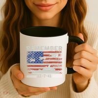 Wwii Remember Pearl Harbor Memorial Day December 7th 1941 Gift Coffee Mug thumb 3
