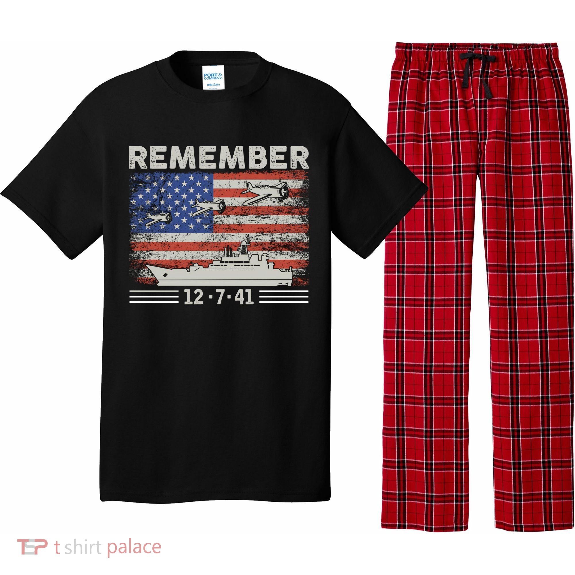 Wwii Remember Pearl Harbor Memorial Day December 7th 1941 Gift Pajama Set