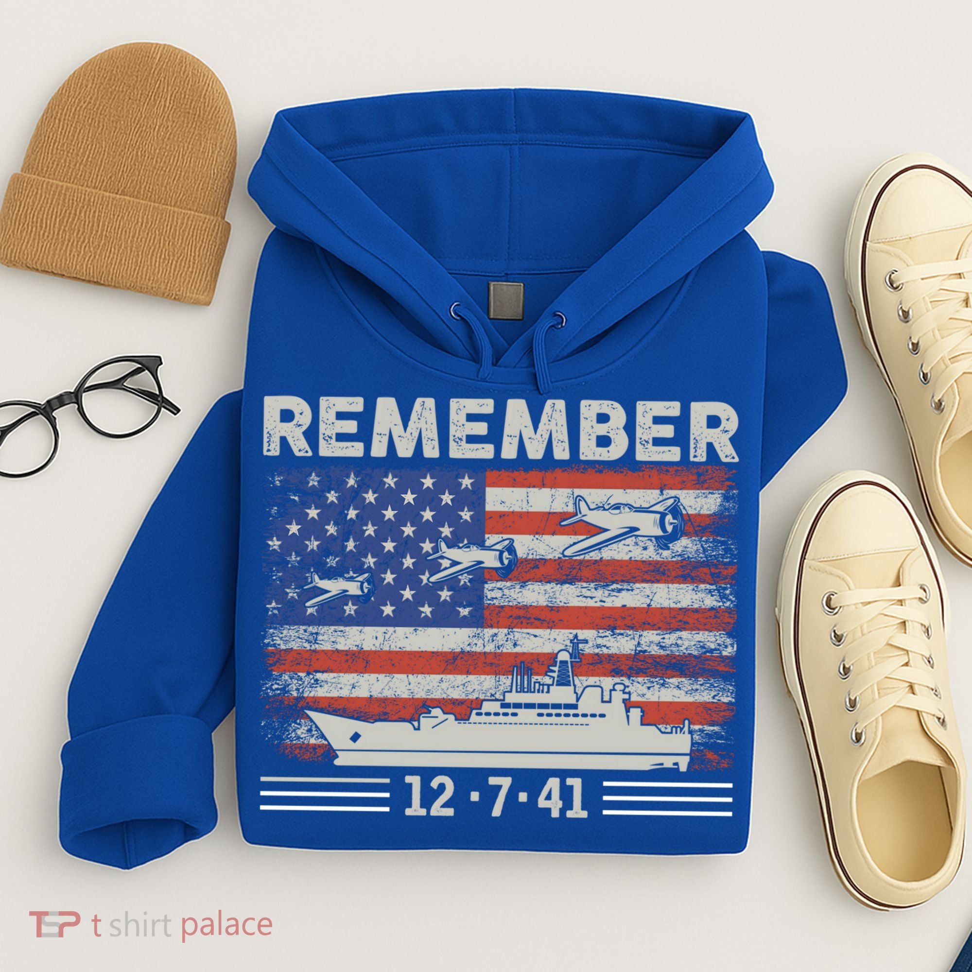 Wwii Remember Pearl Harbor Memorial Day December 7th 1941 Gift Hoodie
