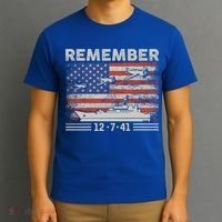 Wwii Remember Pearl Harbor Memorial Day December 7th 1941 Gift T-Shirt thumb 3