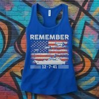 Wwii Remember Pearl Harbor Memorial Day December 7th 1941 Gift Women's Tank Top thumb 3