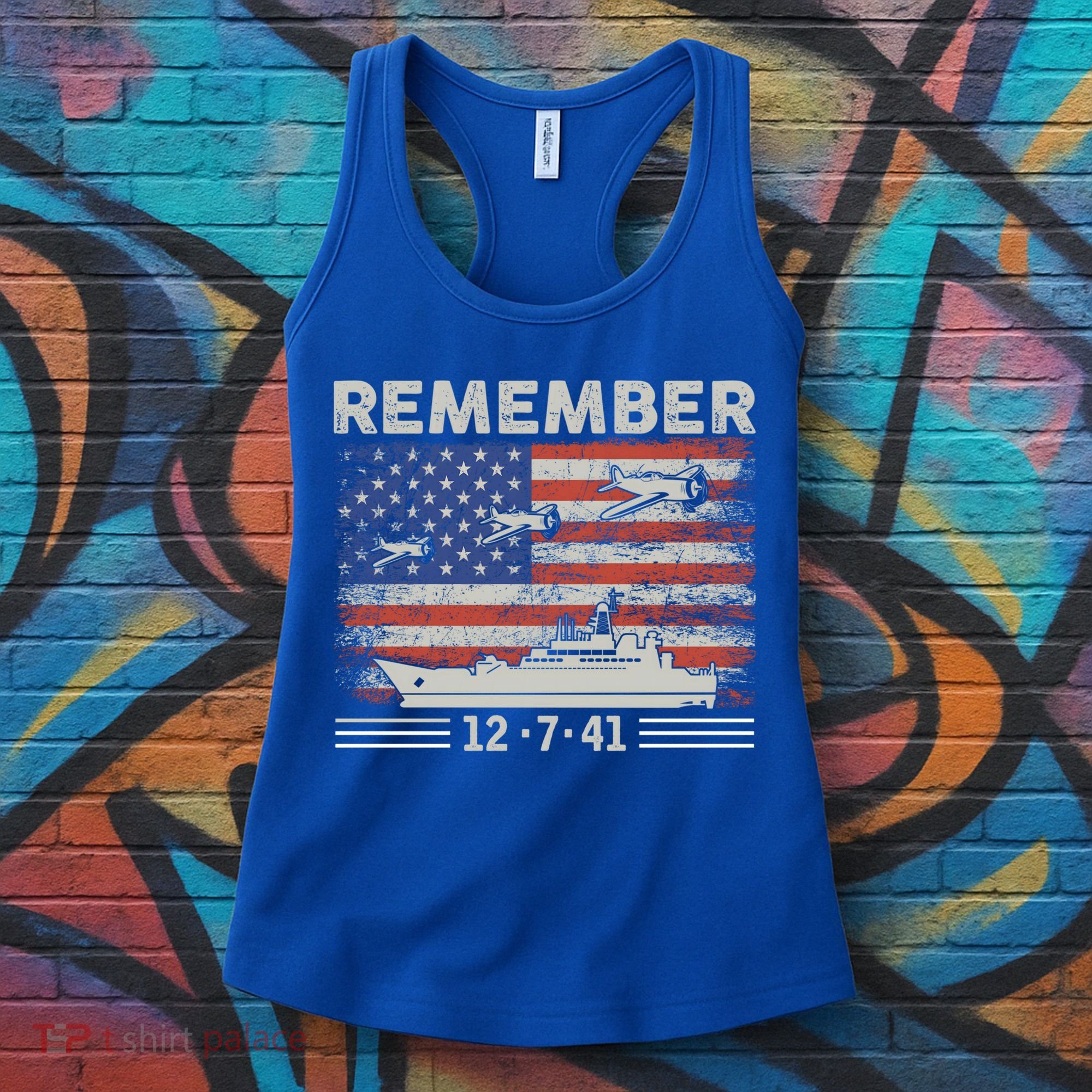 Wwii Remember Pearl Harbor Memorial Day December 7th 1941 Gift Women's Tank Top