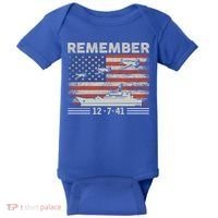Wwii Remember Pearl Harbor Memorial Day December 7th 1941 Gift Baby Bodysuit thumb 0