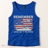 Wwii Remember Pearl Harbor Memorial Day December 7th 1941 Gift Tank Top thumb 2