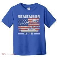 Wwii Remember Pearl Harbor Memorial Day December 7th 1941 Gift Toddler T-Shirt thumb 0