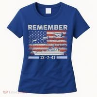 Wwii Remember Pearl Harbor Memorial Day December 7th 1941 Gift Women's T-Shirt thumb 0