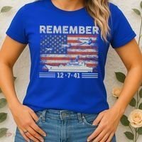 Wwii Remember Pearl Harbor Memorial Day December 7th 1941 Gift Women's T-Shirt thumb 2