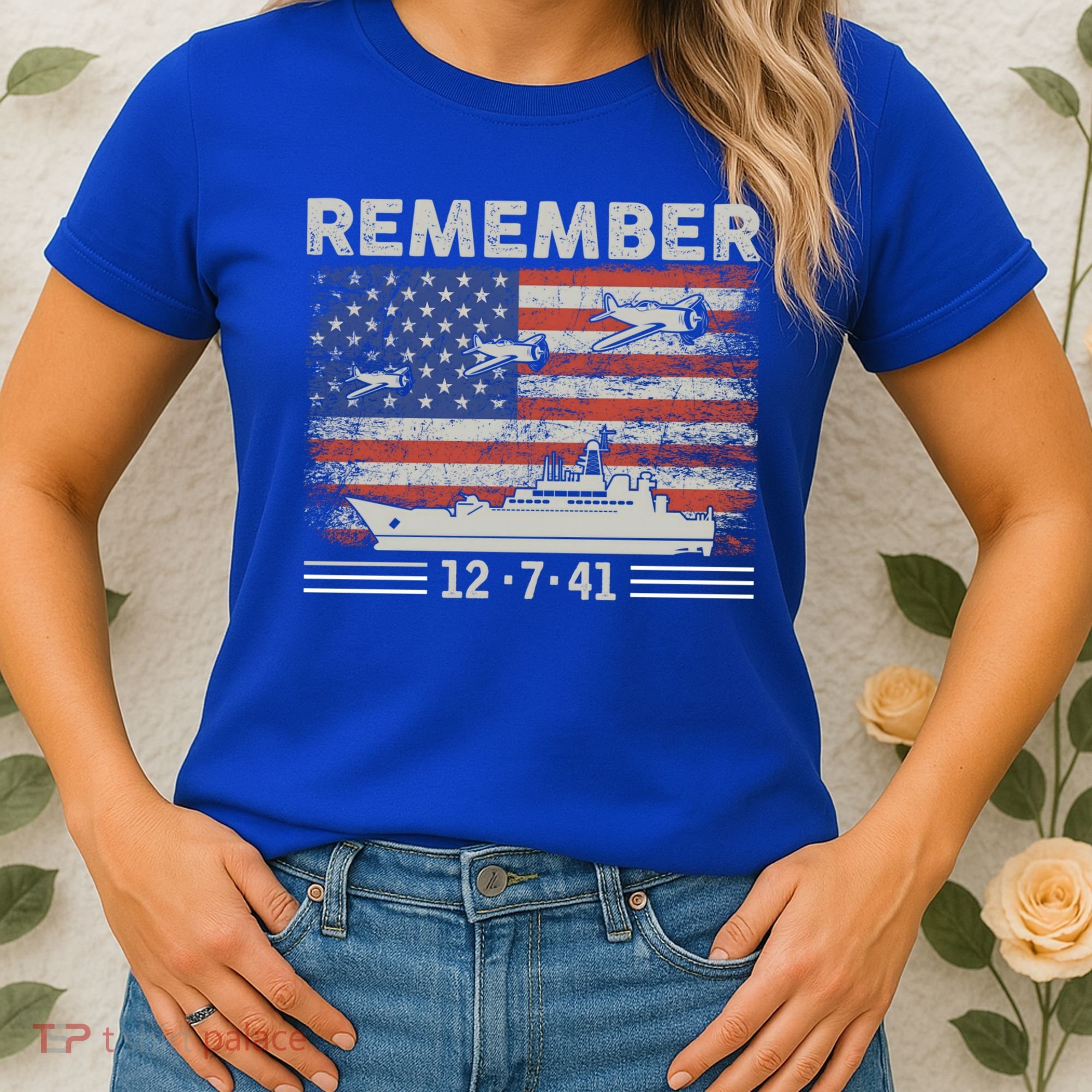 Wwii Remember Pearl Harbor Memorial Day December 7th 1941 Gift Women's T-Shirt
