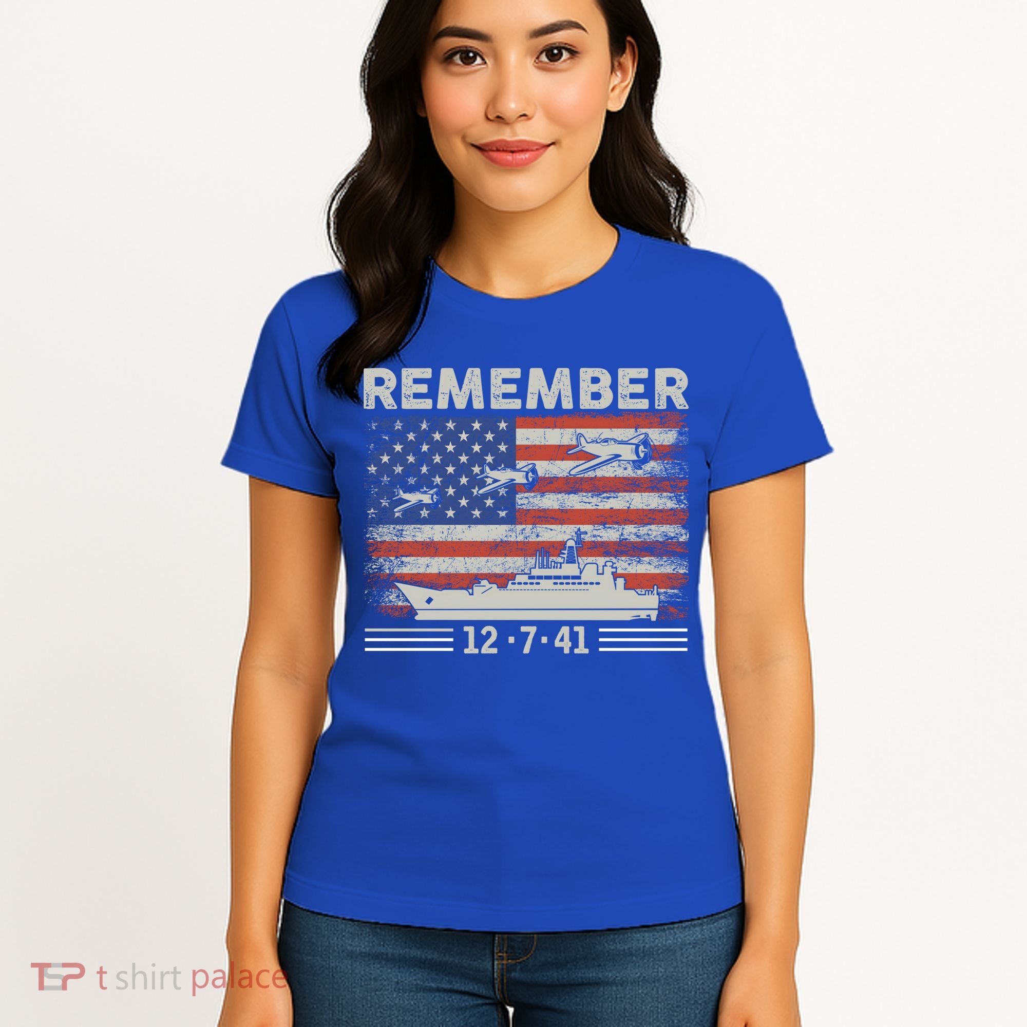 Wwii Remember Pearl Harbor Memorial Day December 7th 1941 Gift Women's T-Shirt