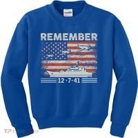 Wwii Remember Pearl Harbor Memorial Day December 7th 1941 Gift Kids Sweatshirt thumb 0