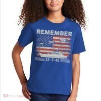 Wwii Remember Pearl Harbor Memorial Day December 7th 1941 Gift Kids T-Shirt thumb 2