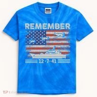 Wwii Remember Pearl Harbor Memorial Day December 7th 1941 Gift Kids Tie-Dye T-Shirt thumb 0