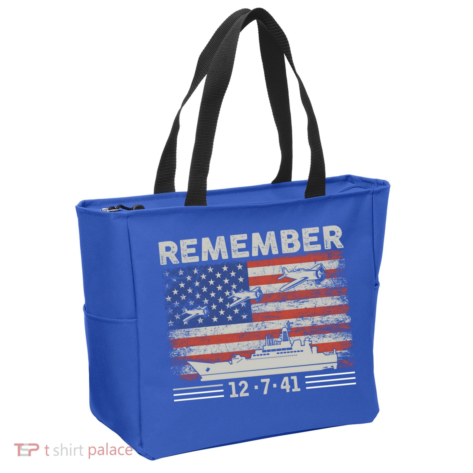 Wwii Remember Pearl Harbor Memorial Day December 7th 1941 Gift Tote Bag