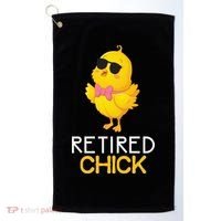 Women's Retirement Party Gift Cute Gift Retired Chick Gift Golf Towel thumb 0