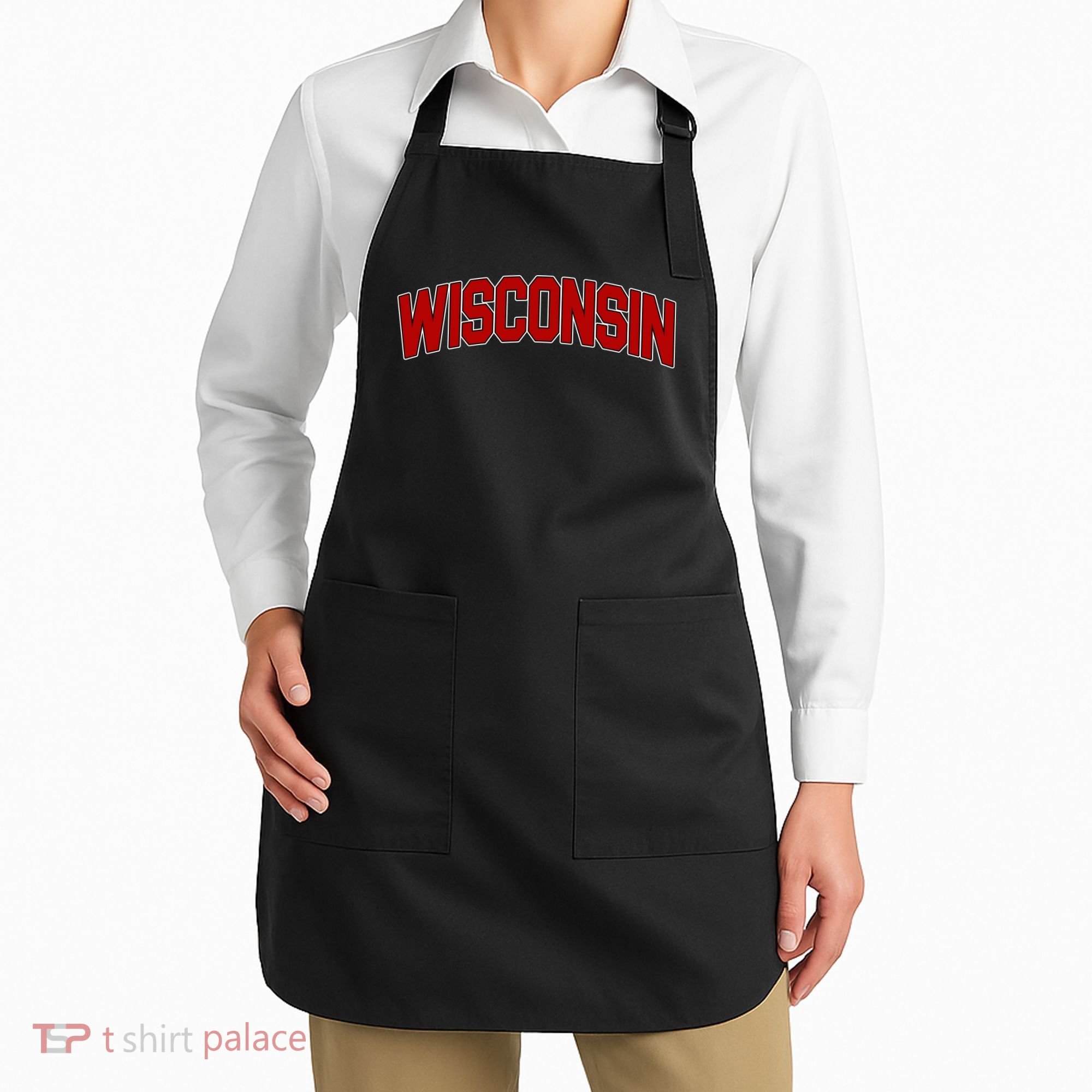 Wisconsin Retro State Apron
