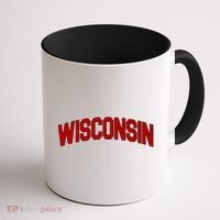 Wisconsin Retro State Coffee Mug thumb 1