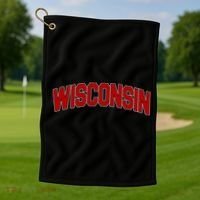 Wisconsin Retro State Golf Towel thumb 1
