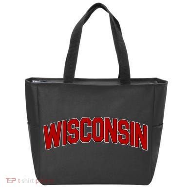 Wisconsin Retro State Tote Bag