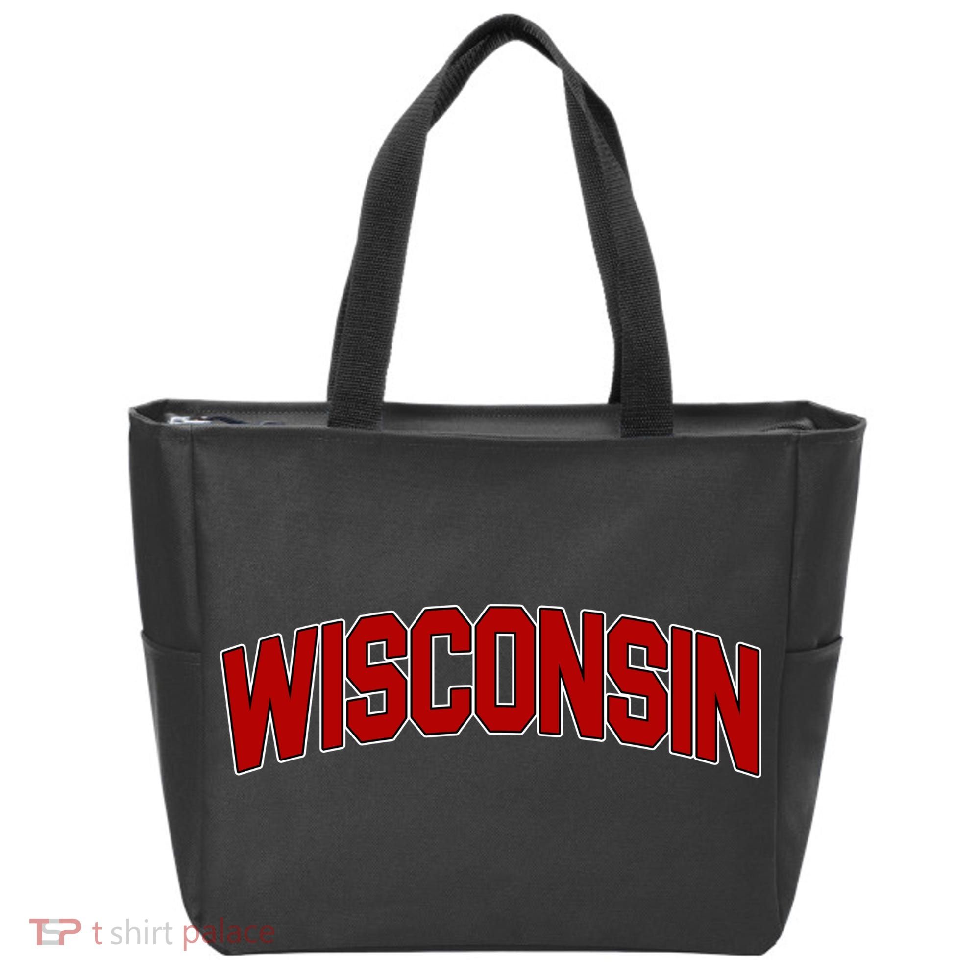 Wisconsin Retro State Tote Bag