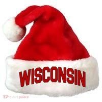 Wisconsin Retro State Santa Hat thumb 0