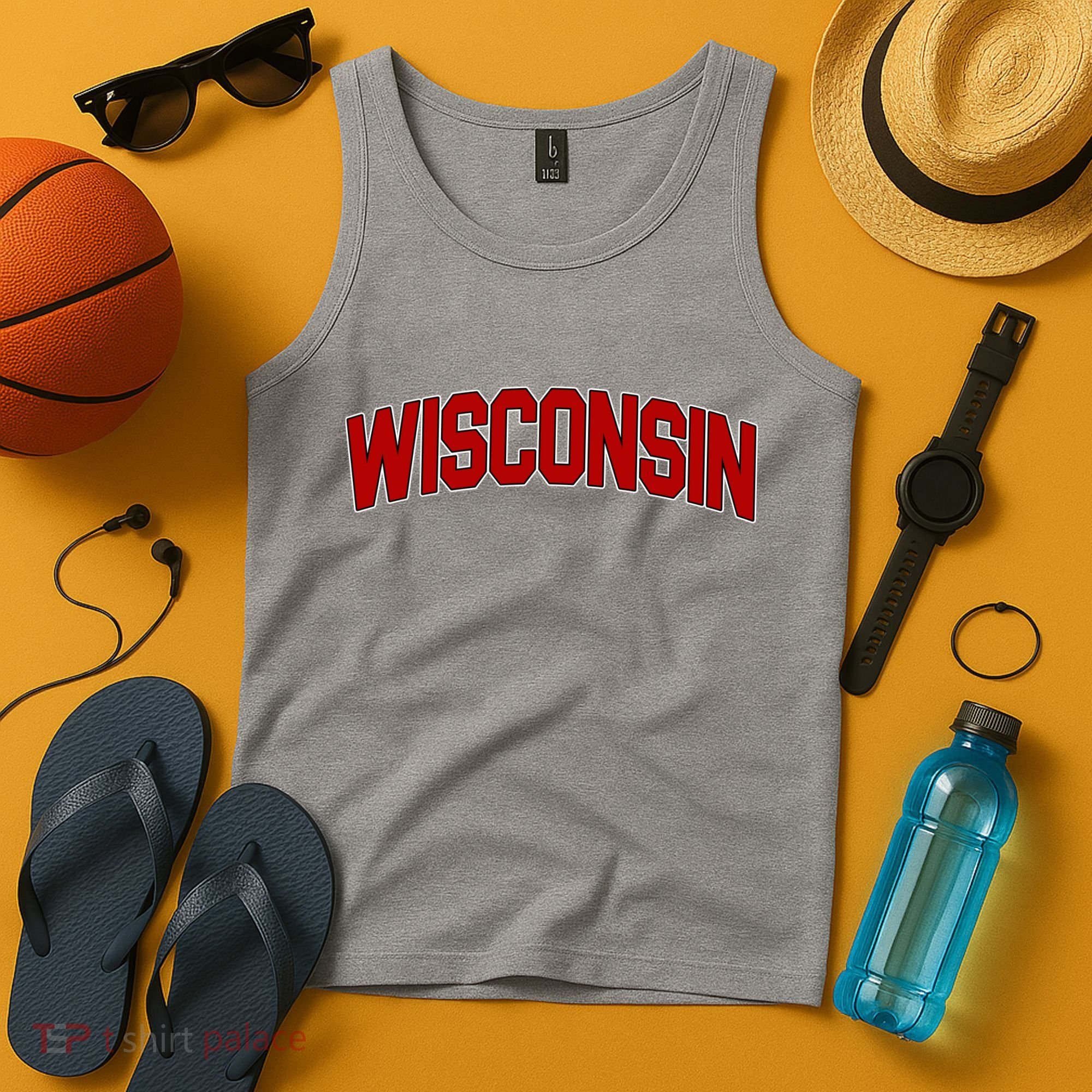 Wisconsin Retro State Tank Top