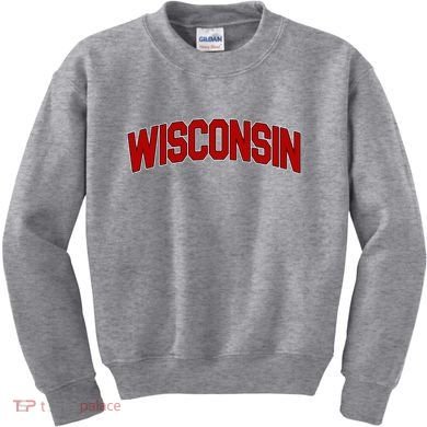 Wisconsin Retro State Kids Sweatshirt