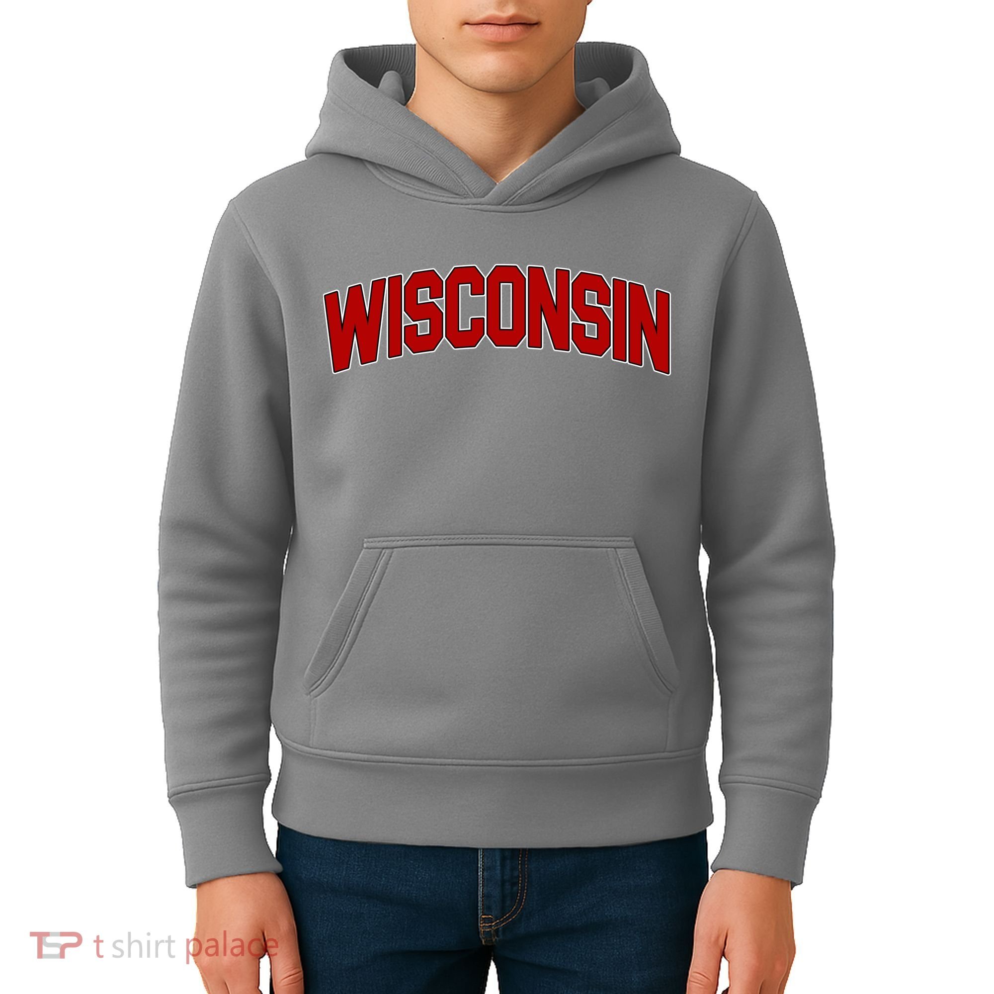 Wisconsin Retro State Kids Hoodie