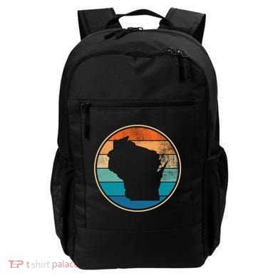 Wisconsin Retro Sunset State Backpack