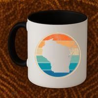 Wisconsin Retro Sunset State Coffee Mug thumb 2