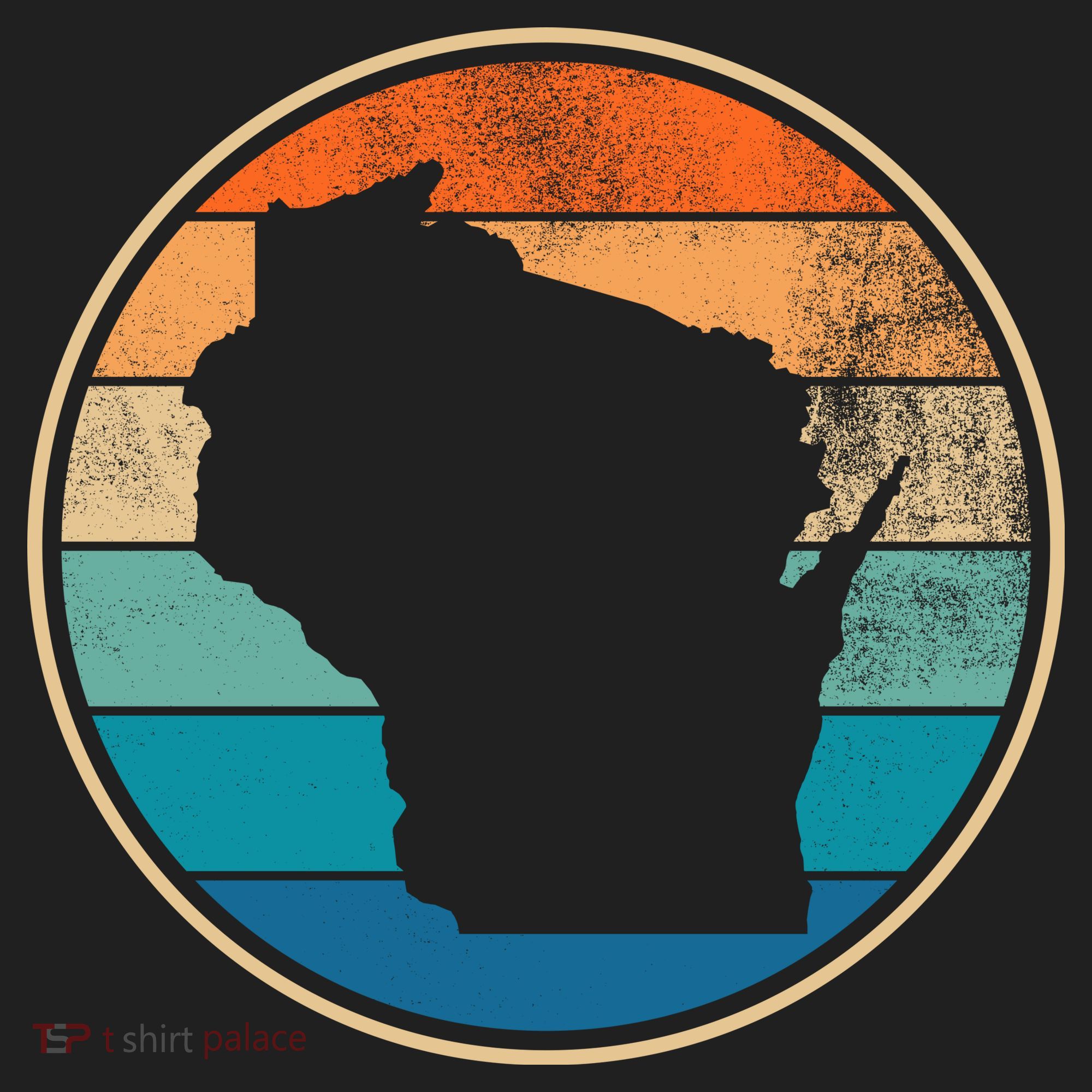 Wisconsin Retro Sunset State Tumbler