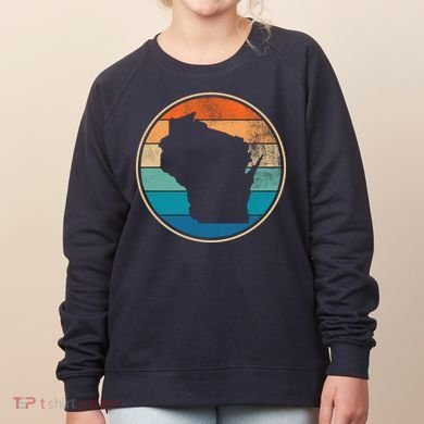 Wisconsin Retro Sunset State Women's Sweatshirt