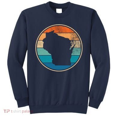 Wisconsin Retro Sunset State Sweatshirt