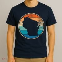 Wisconsin Retro Sunset State T-Shirt thumb 3