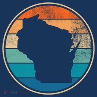 Wisconsin Retro Sunset State Bucket Hat thumb 4