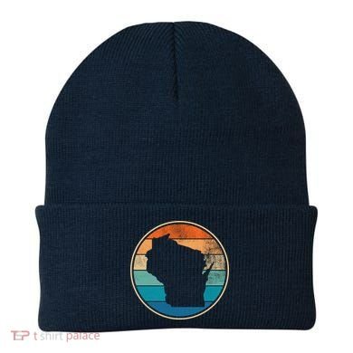 Wisconsin Retro Sunset State Beanie