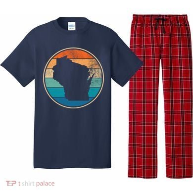 Wisconsin Retro Sunset State Pajama Set