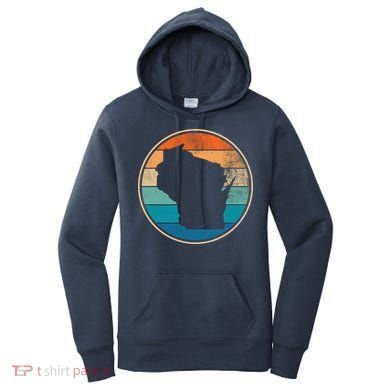 Wisconsin Retro Sunset State Women's Hoodie