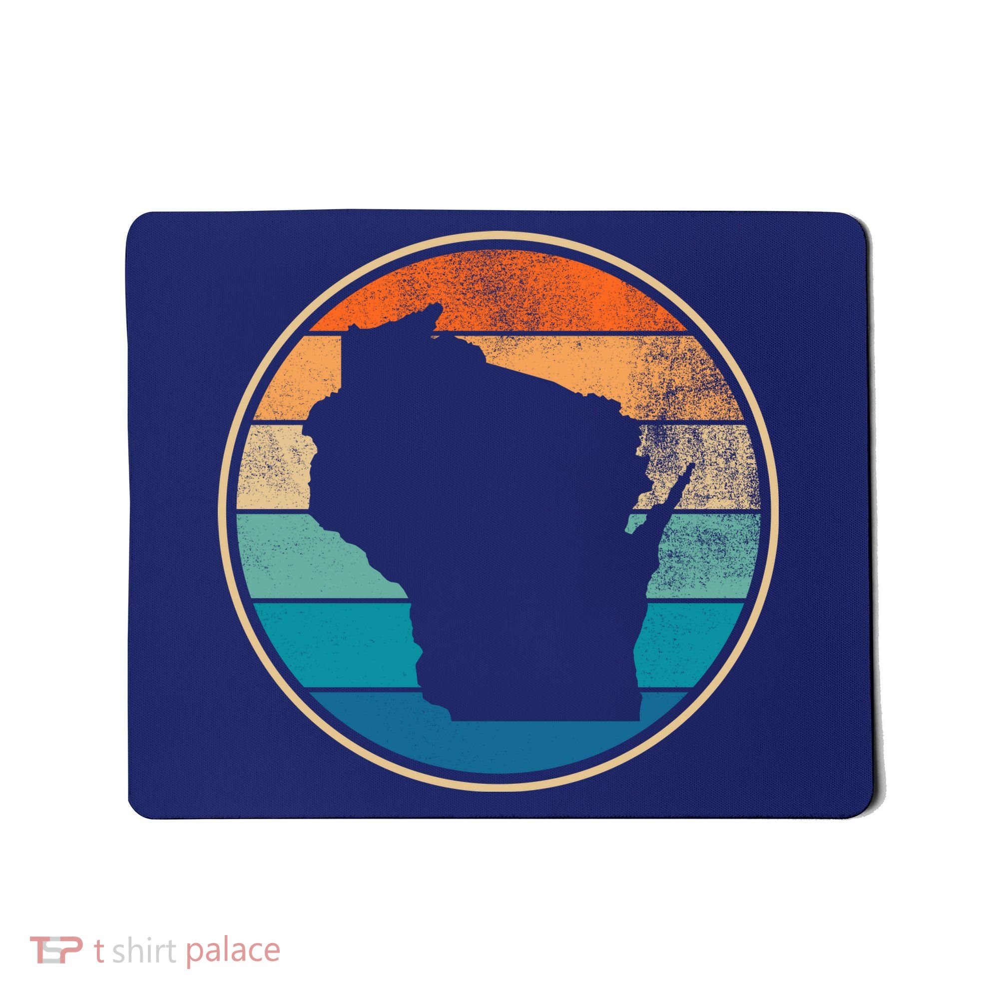 Wisconsin Retro Sunset State Mousepad