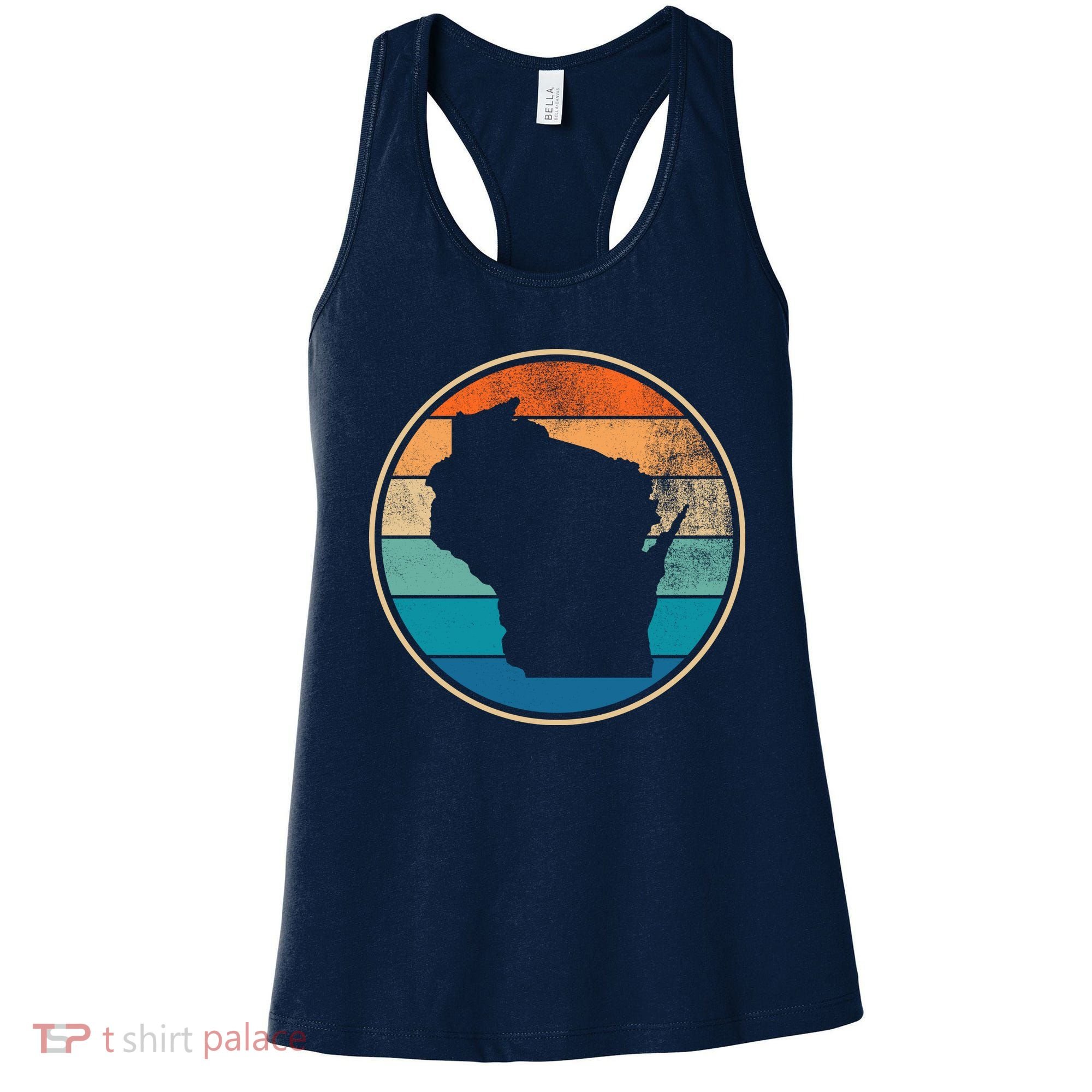 Wisconsin Retro Sunset State Women's Tank Top