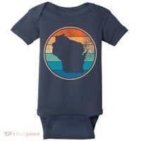 Wisconsin Retro Sunset State Baby Bodysuit thumb 0