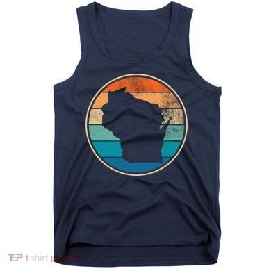Wisconsin Retro Sunset State Tank Top