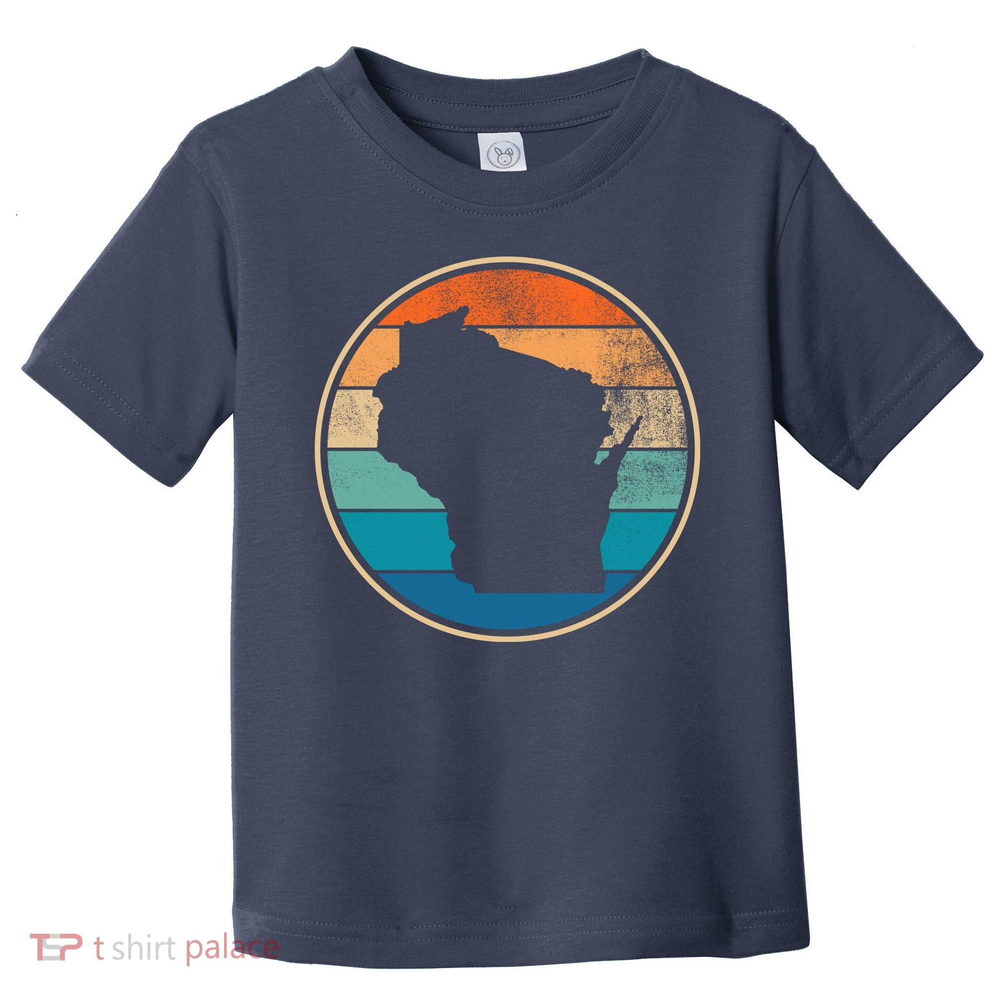 Wisconsin Retro Sunset State Toddler T-Shirt