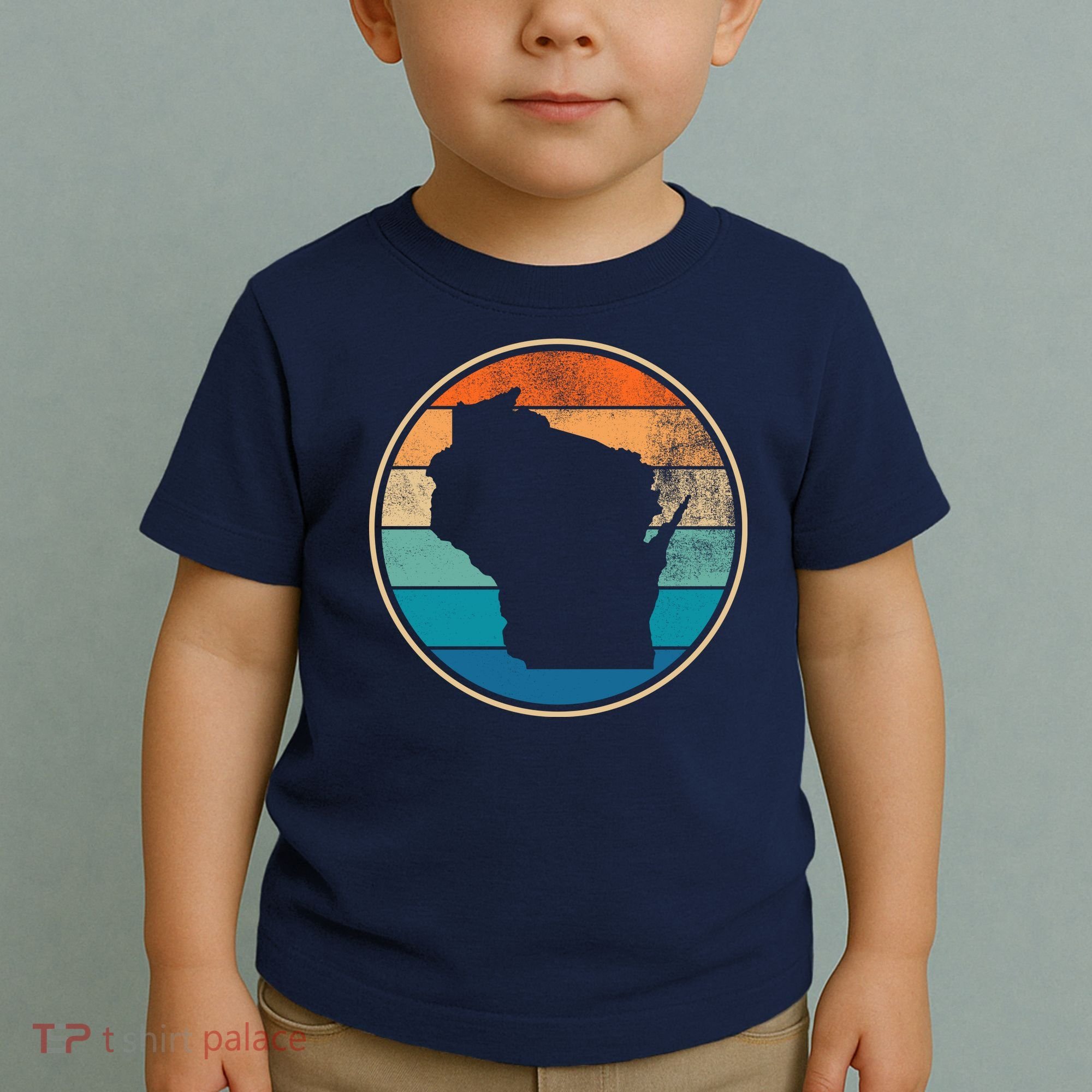 Wisconsin Retro Sunset State Toddler T-Shirt