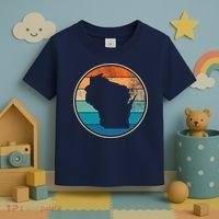 Wisconsin Retro Sunset State Toddler T-Shirt thumb 3