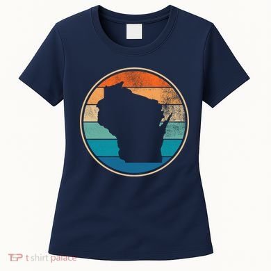 Wisconsin Retro Sunset State Women's T-Shirt