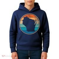 Wisconsin Retro Sunset State Kids Hoodie thumb 4