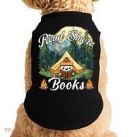 Women Read Smore Books Cute Campfire Outfit For Book Lover Doggie Tank thumb 0